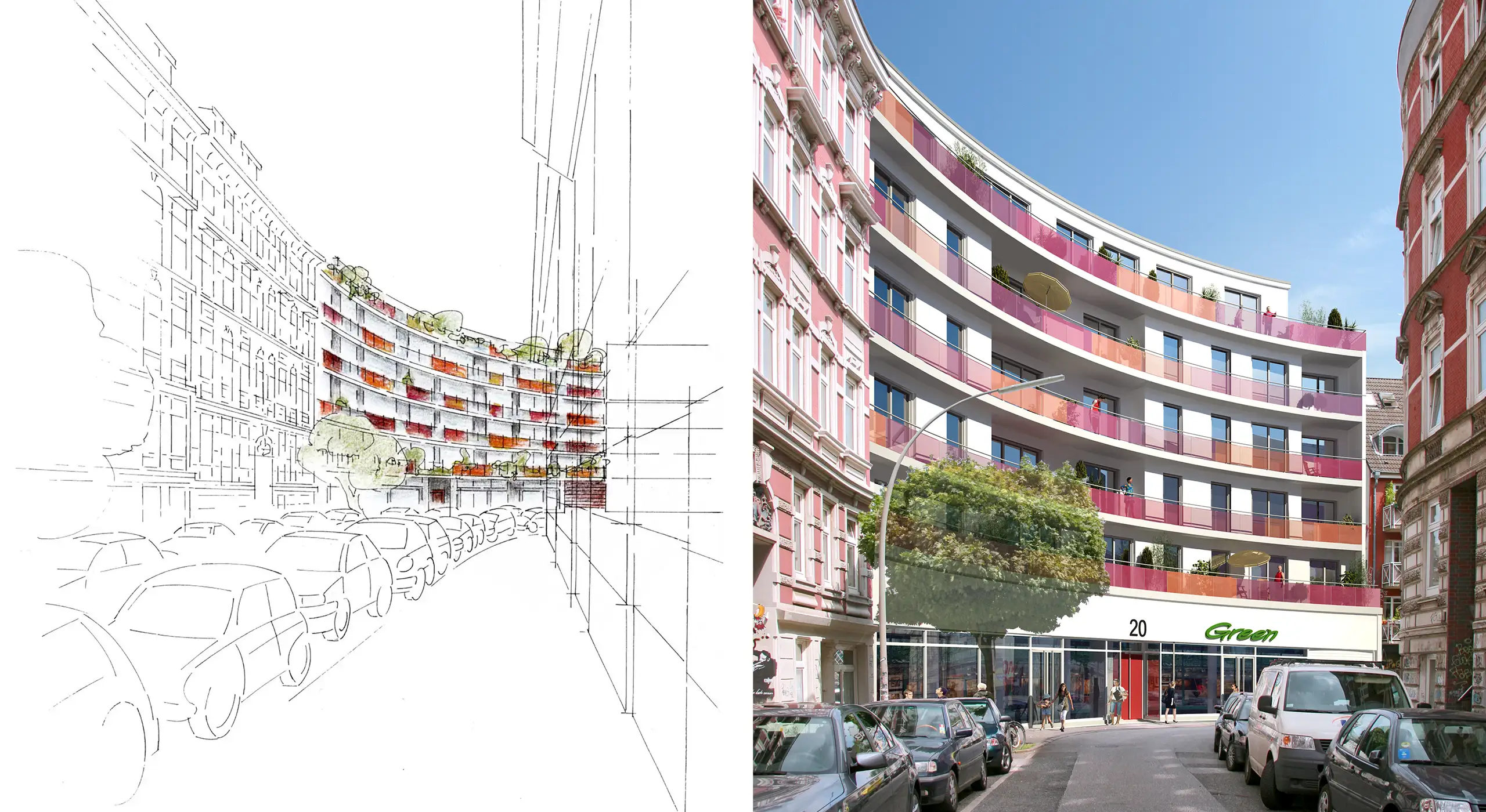 Neubau eines Wohn- und Geschäftshauses | Hamburg